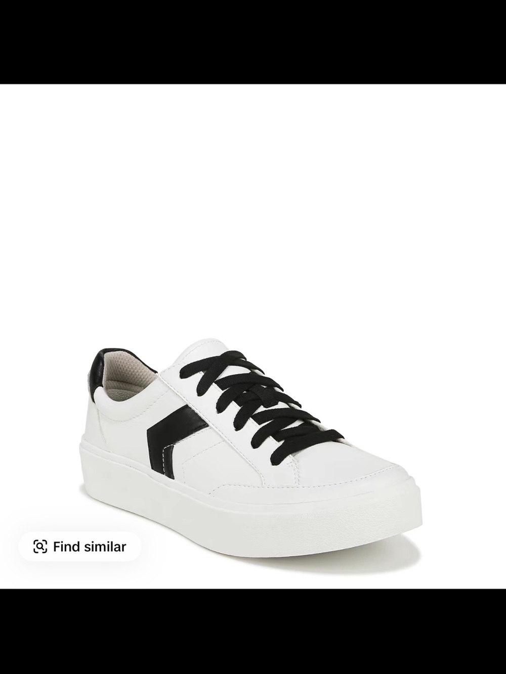 Dr. Scholl's White and Black Low-Top Platform Sneaker